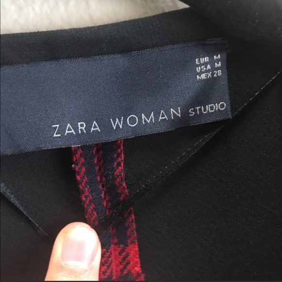 Zara Studio Wool Blended Crop Plaid Jacket - Picture 6 of 7